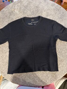 Zara Black Short Sleeve Knit Tee